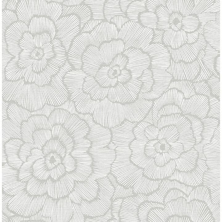 Periwinkle Light Grey Textured Floral Wallpaper