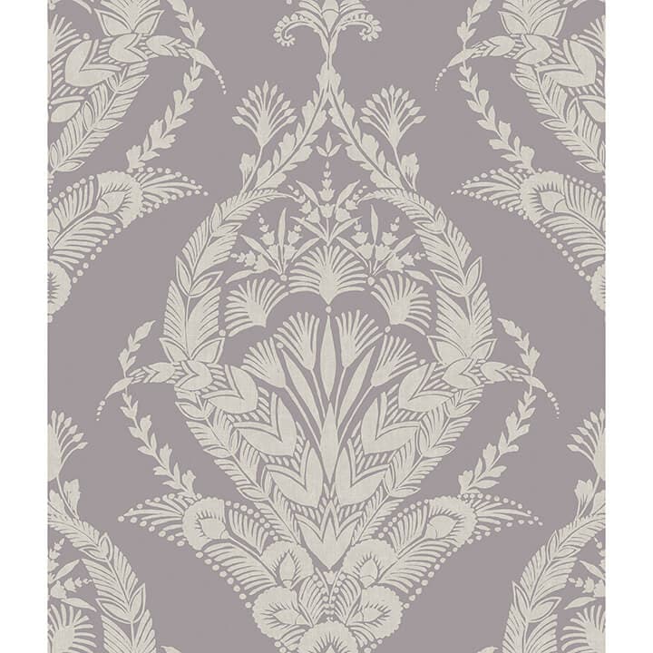 Arlie Lavender Botanical Damask Wallpaper