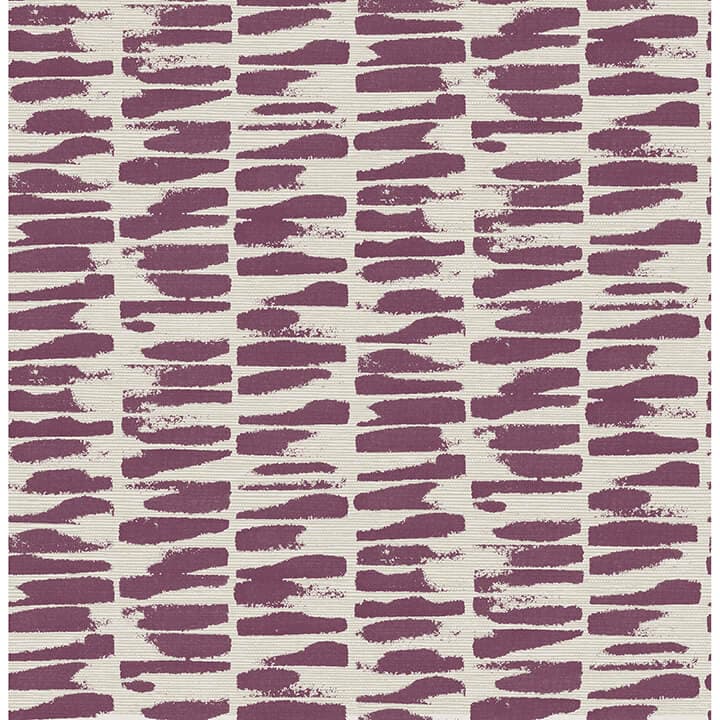Myrtle Purple Abstract Stripe Wallpaper
