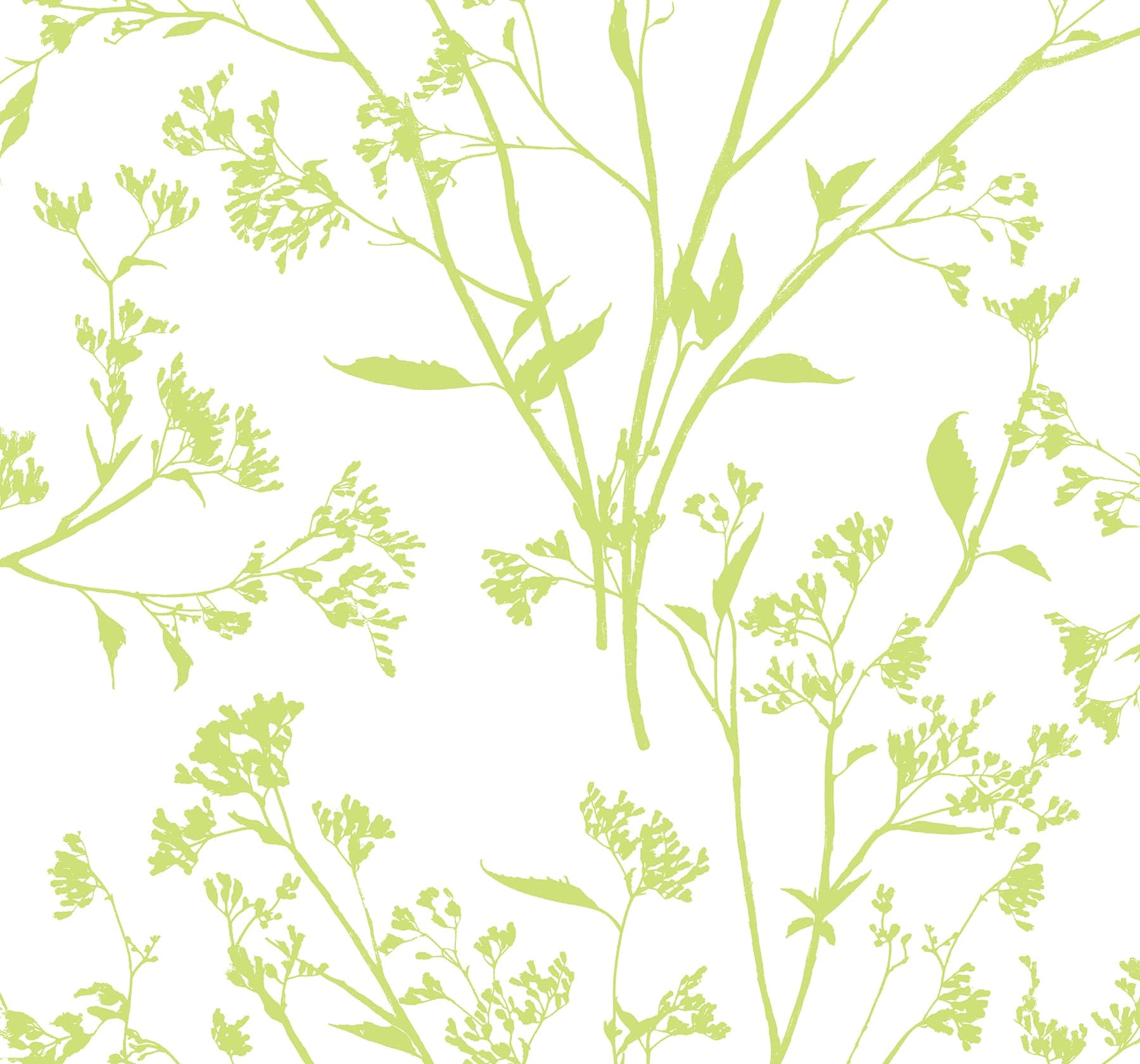 Southport Delicate Branches Chartreuse Wallpaper