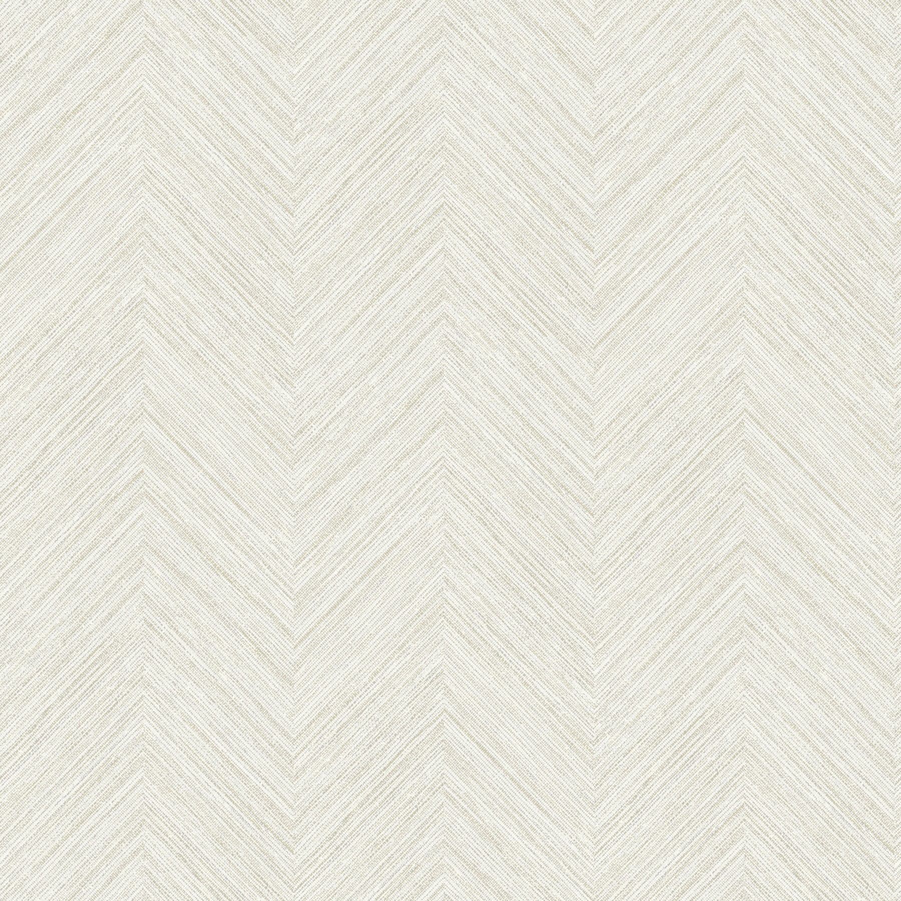 Chesapeake Caladesi Linen Chevron Light Grey Wallpaper