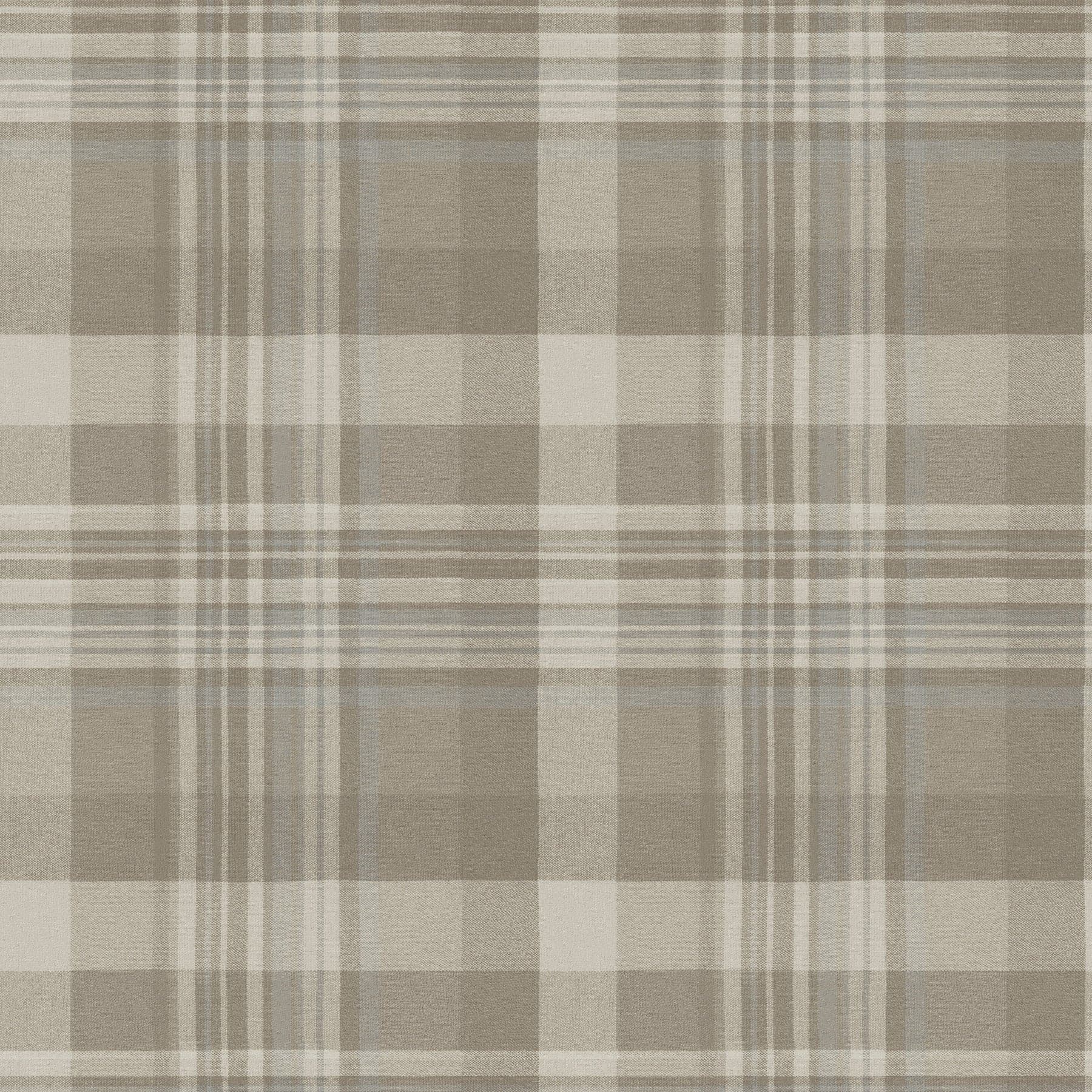 Chesapeake Dutton Plaid Flannel Brown Wallpaper