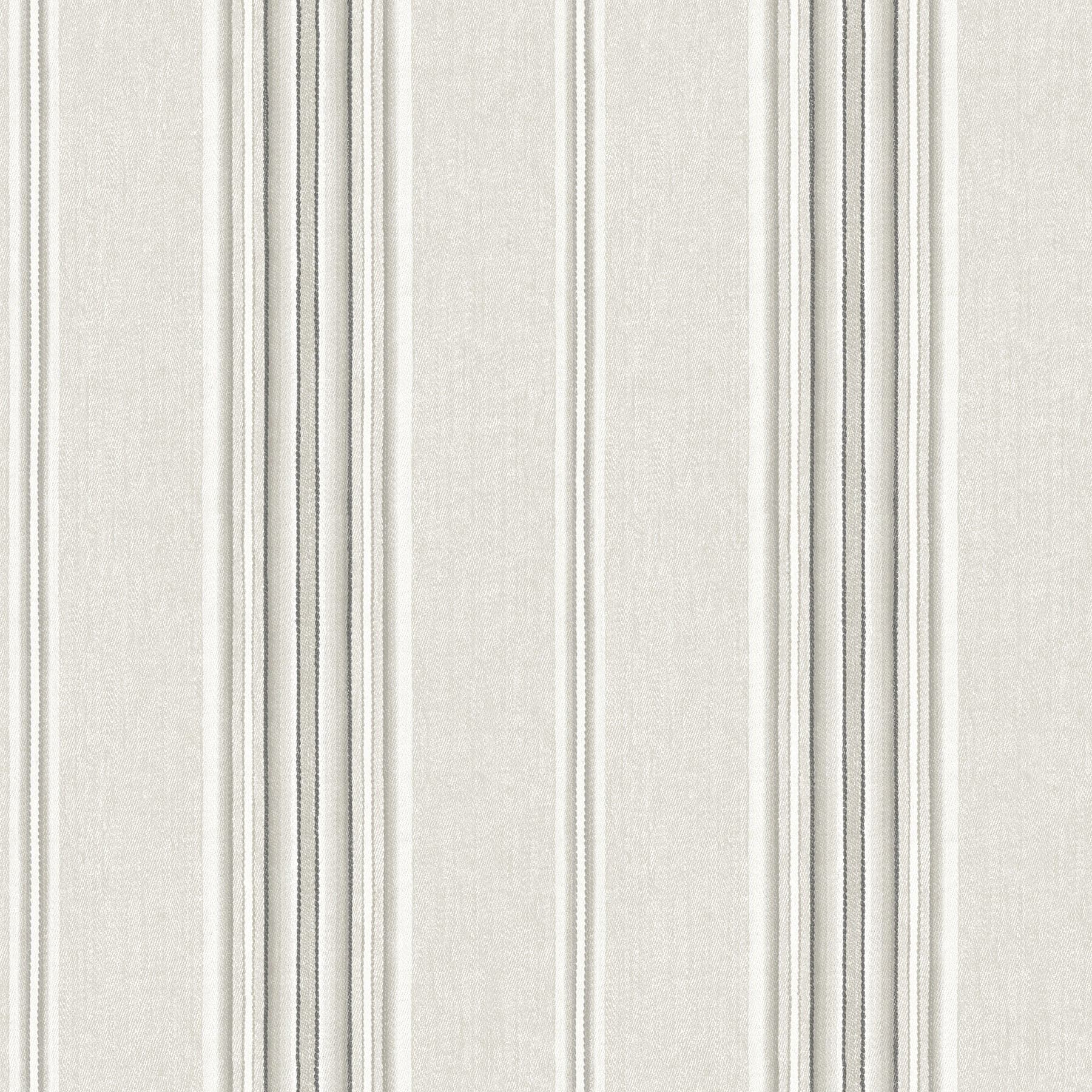 Chesapeake Calvados Linen Stripe Grey Wallpaper