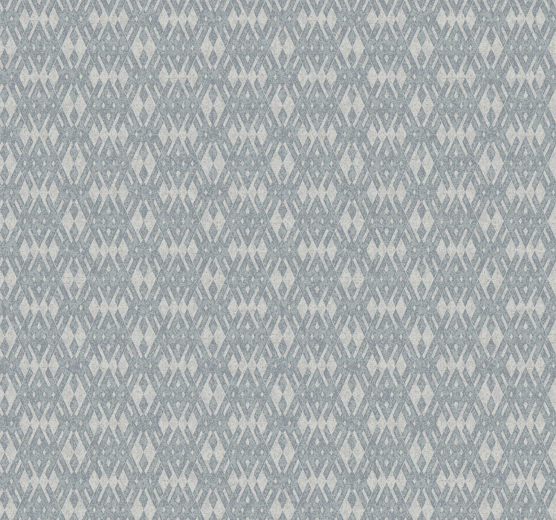 Ronald Redding Radcliffe Diamond Motif Blue Wallpaper
