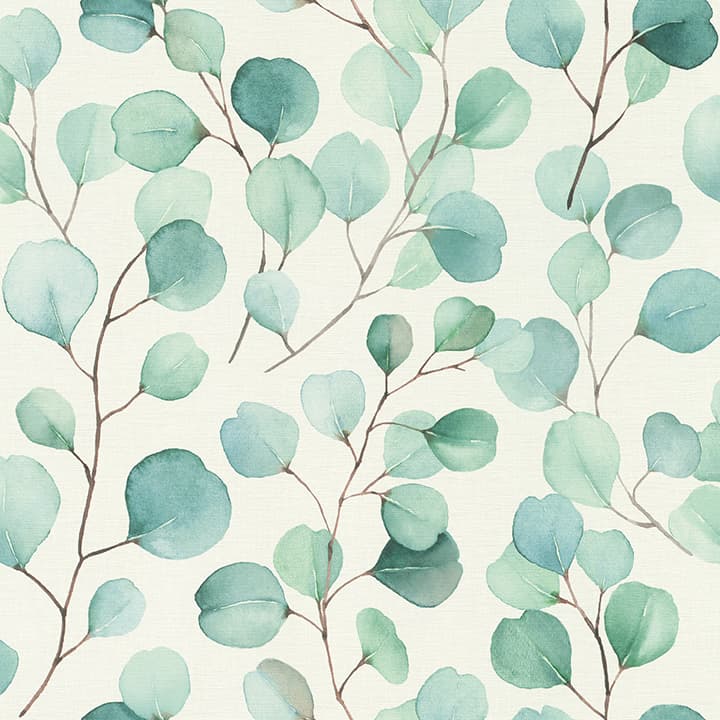 Elaina Aqua Watercolor Boughs Wallpaper