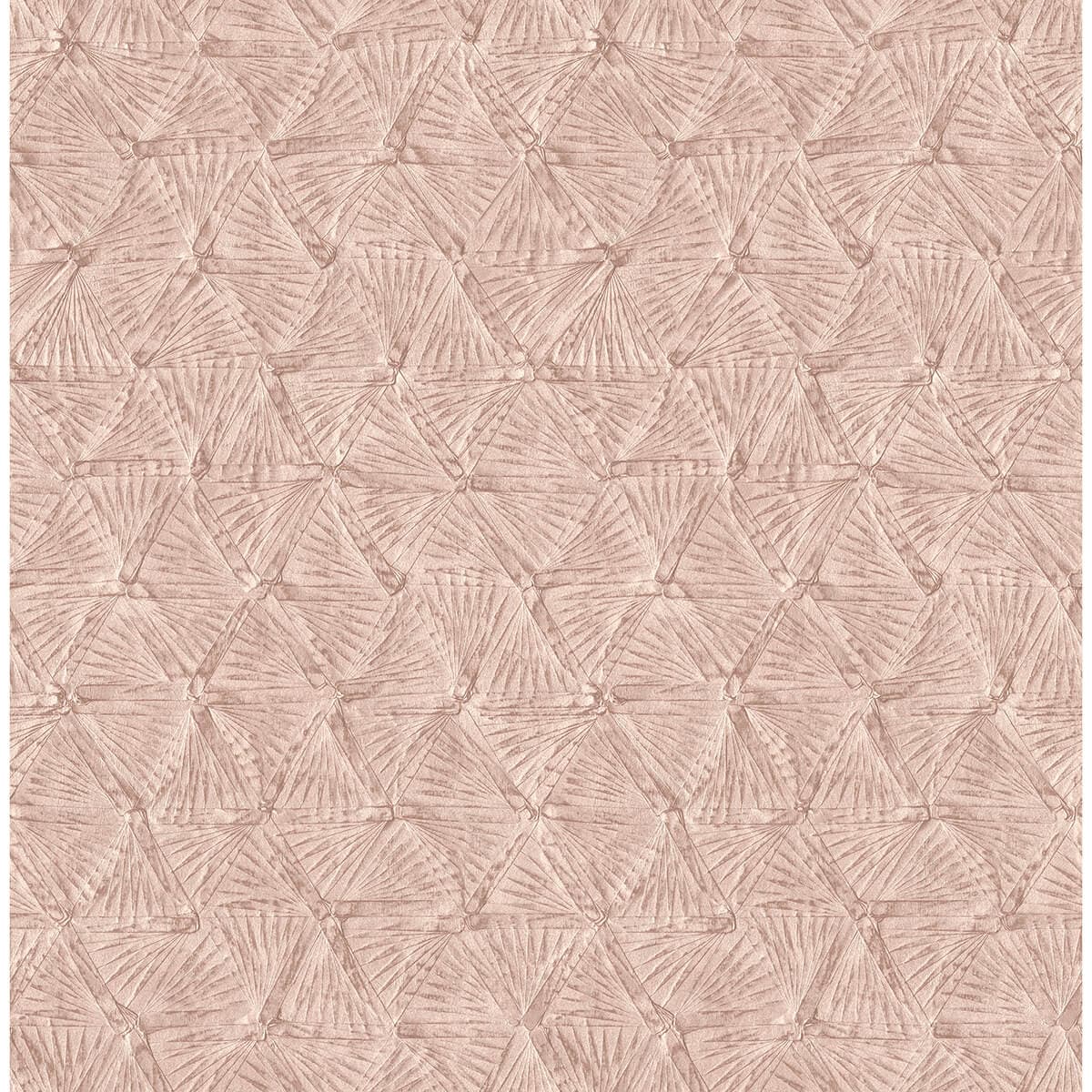 Wright Rose Gold Textured Triangle Wallpaper
