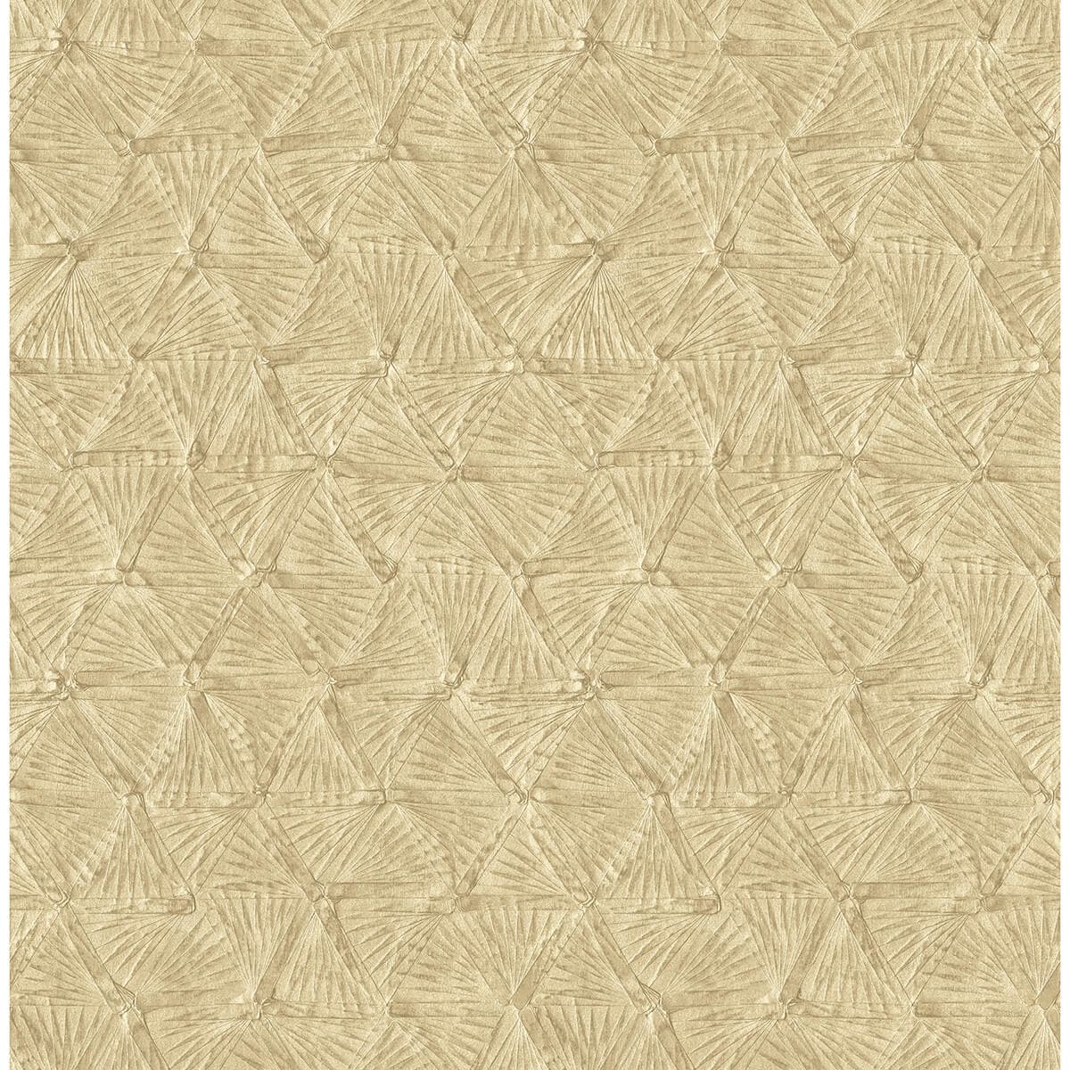 Wright Gold Textured Triangle Wallpaper