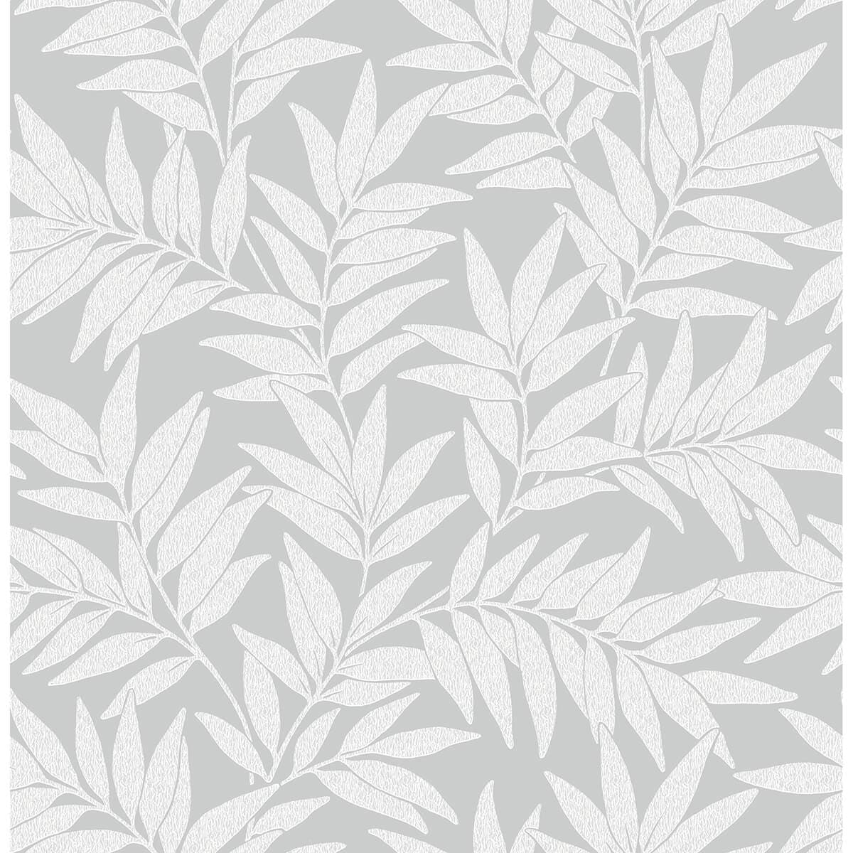 Morris Light Grey Leaf Wallpaper
