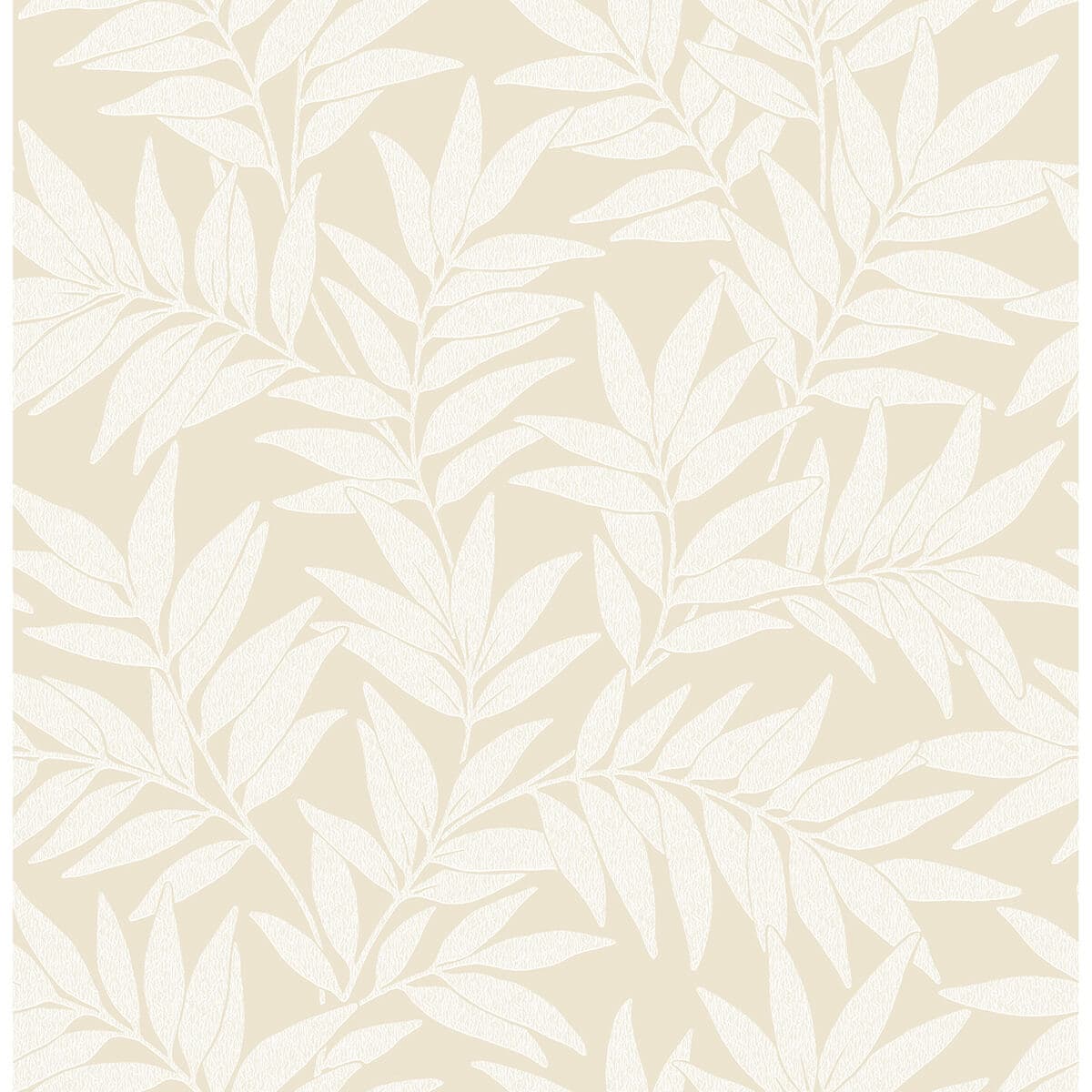 Morris Taupe Leaf Wallpaper