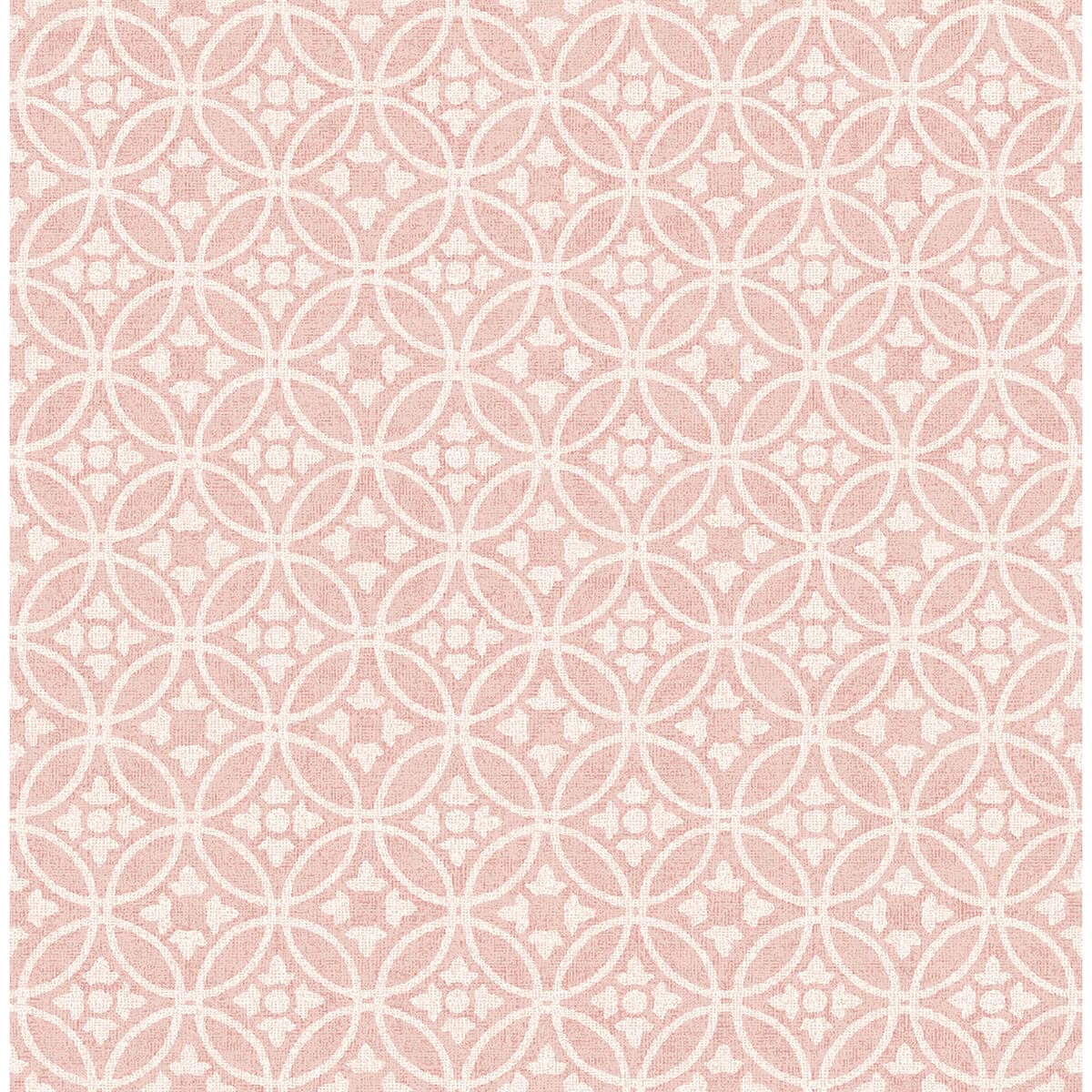Larsson Pink Ogee Wallpaper