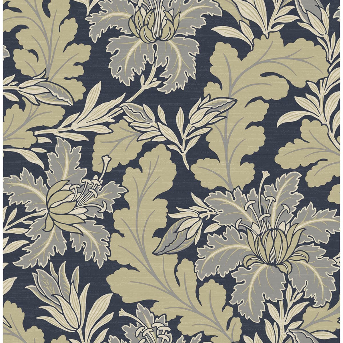 Butterfield Navy Floral Wallpaper