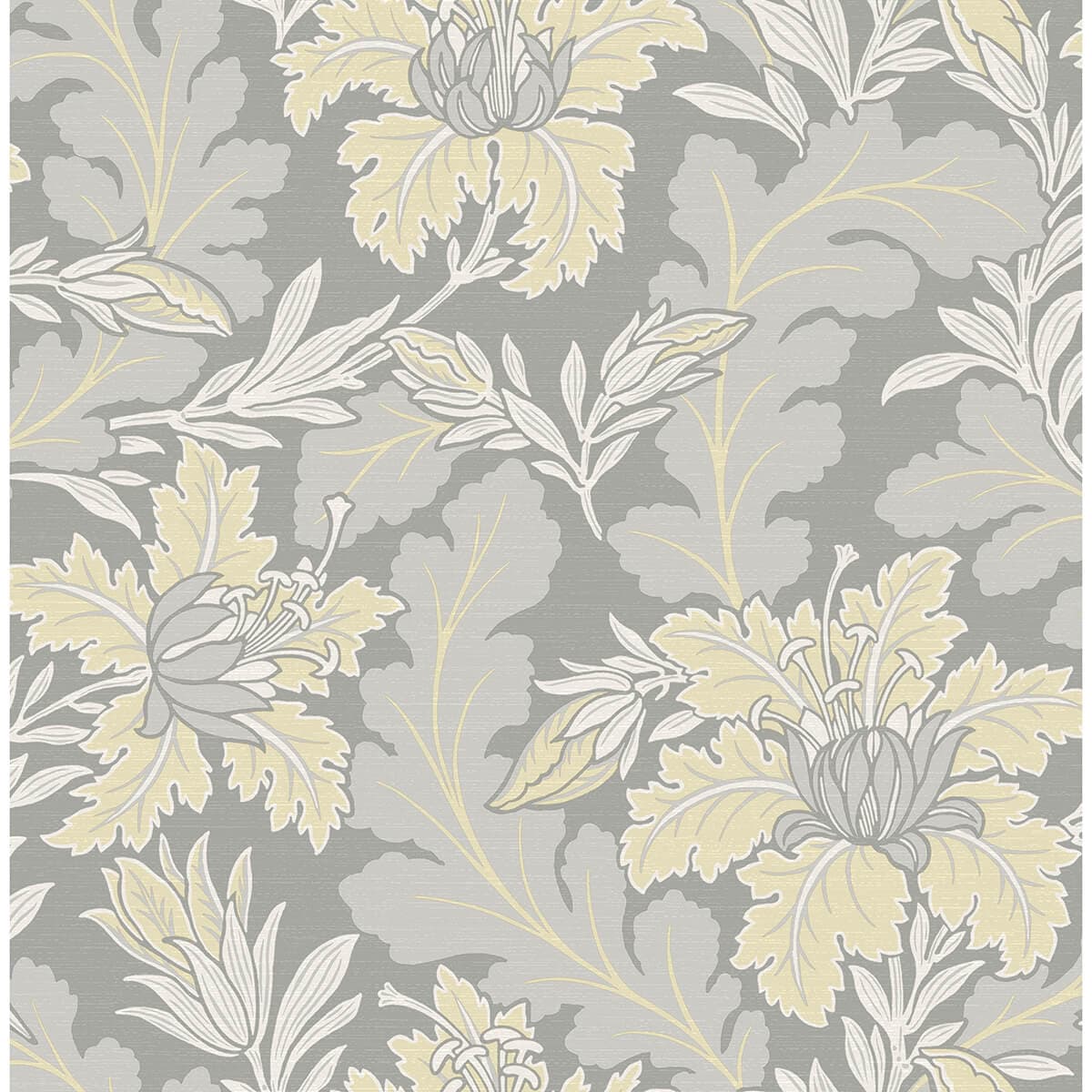 Butterfield Light Grey Floral Wallpaper