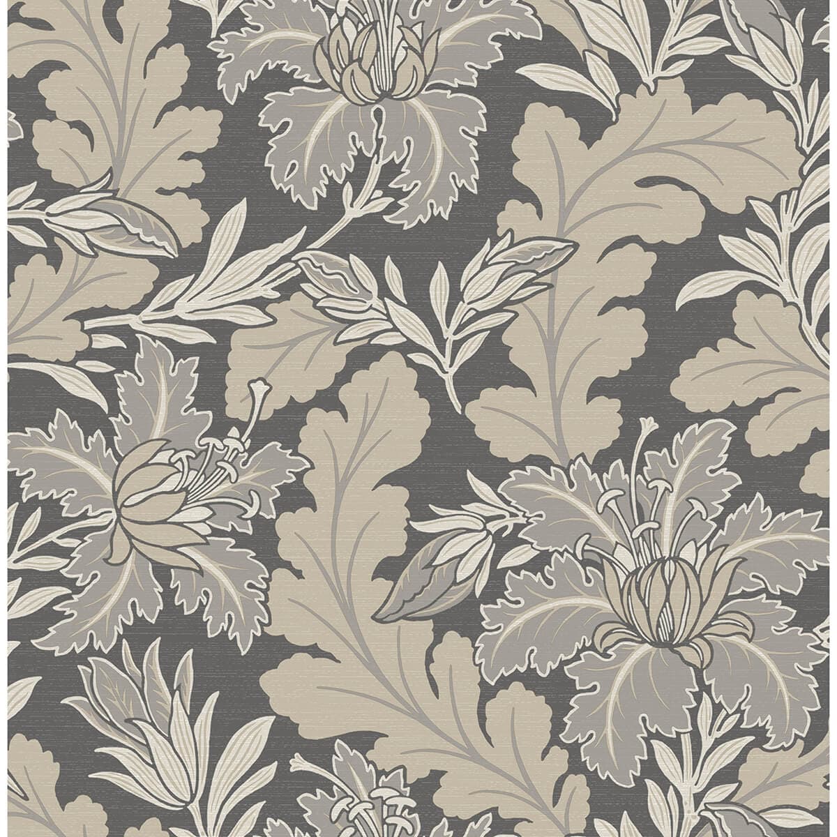 Butterfield Grey Floral Wallpaper