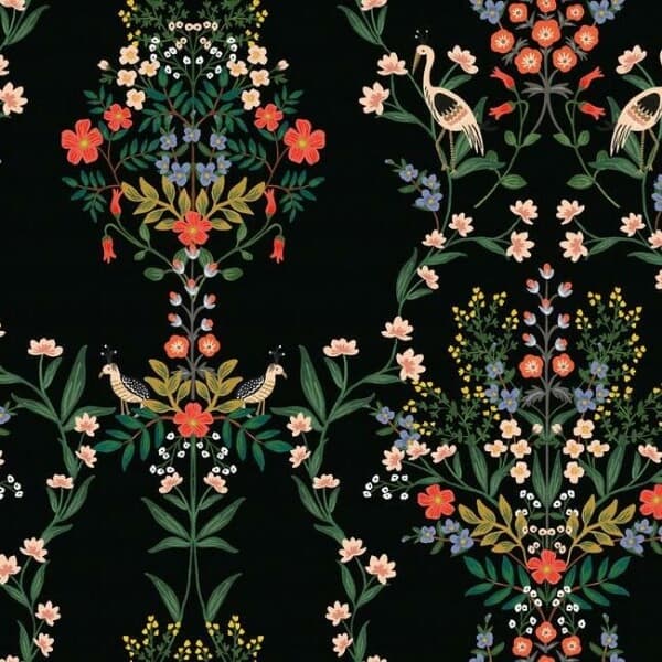 Luxembourg Premium Peel + Stick Wallpaper- Black Multi
