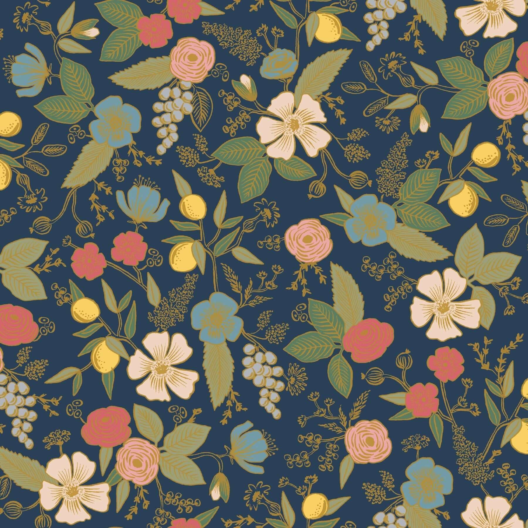 Colette Peel + Stick Wallpaper- Navy