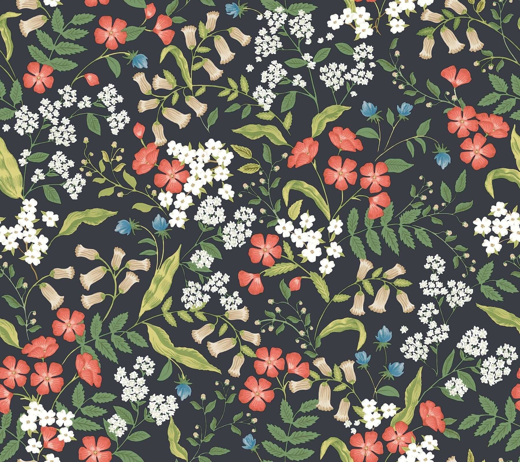 Sweetbrier Peel + Stick Wallpaper- Black