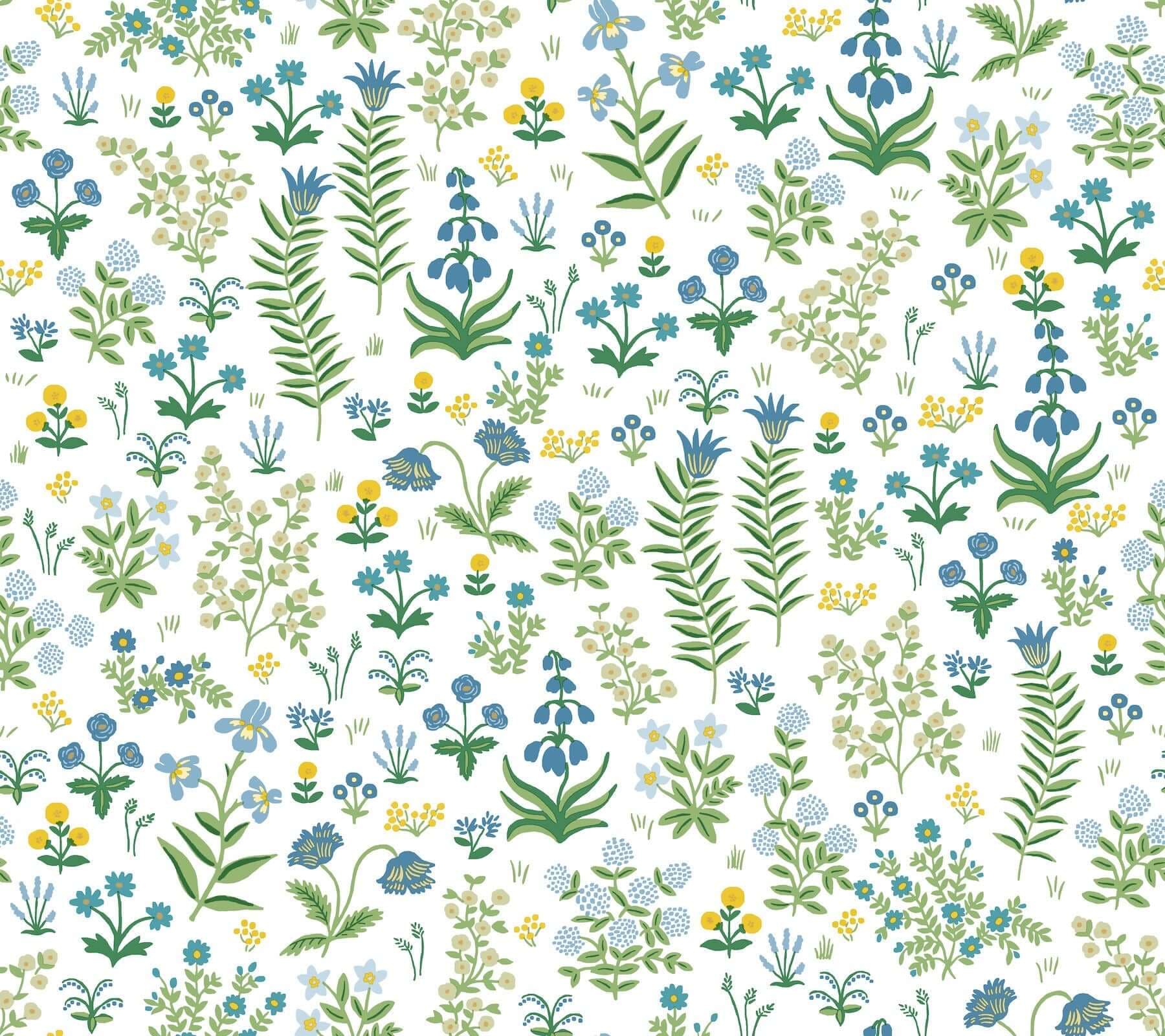 Menagerie Garden Peel + Stick Wallpaper- Blue Multi