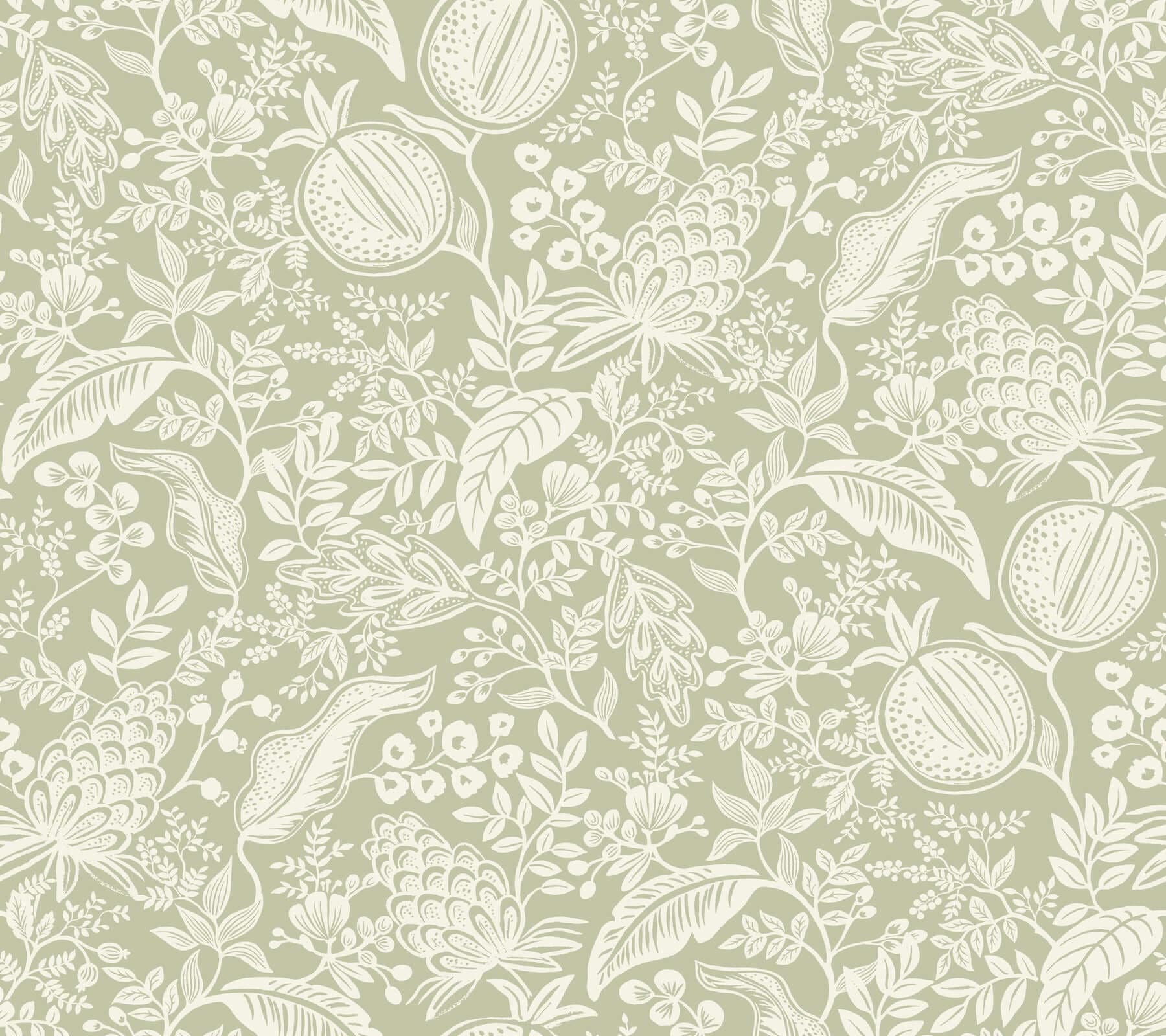 Pomegranate Wallpaper- Pistachio
