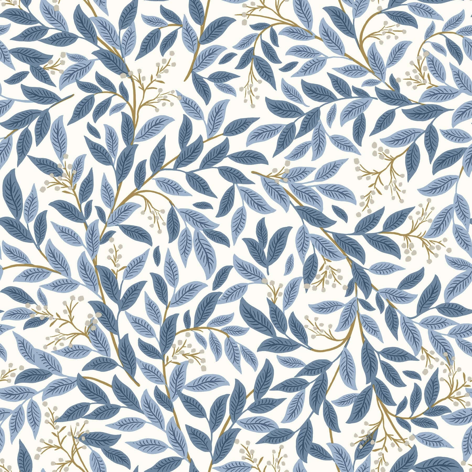 Willowberry Wallpaper- Blue & White