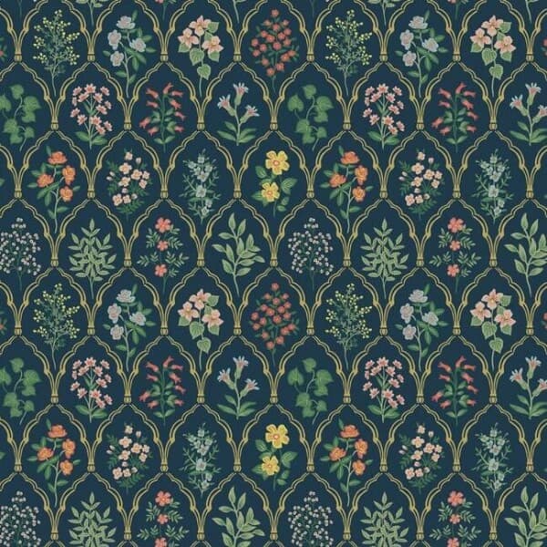 Hawthorne Wallpaper- Navy Multi