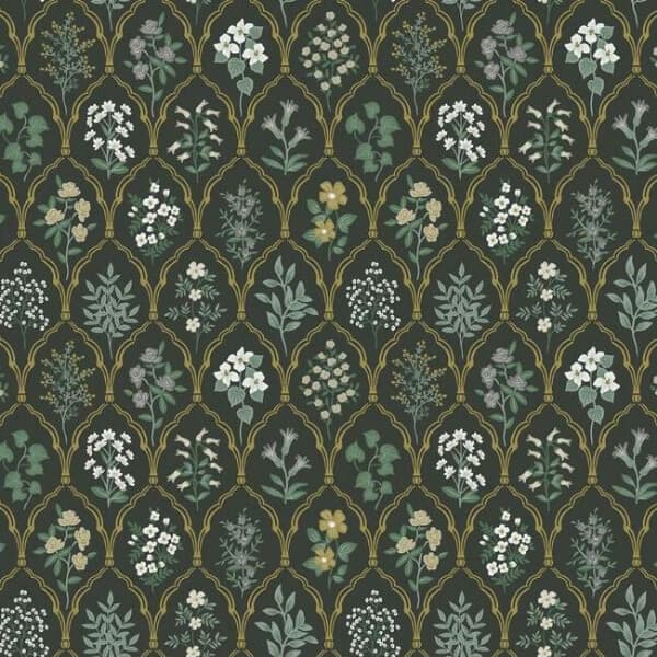 Hawthorne Wallpaper- Black Linen