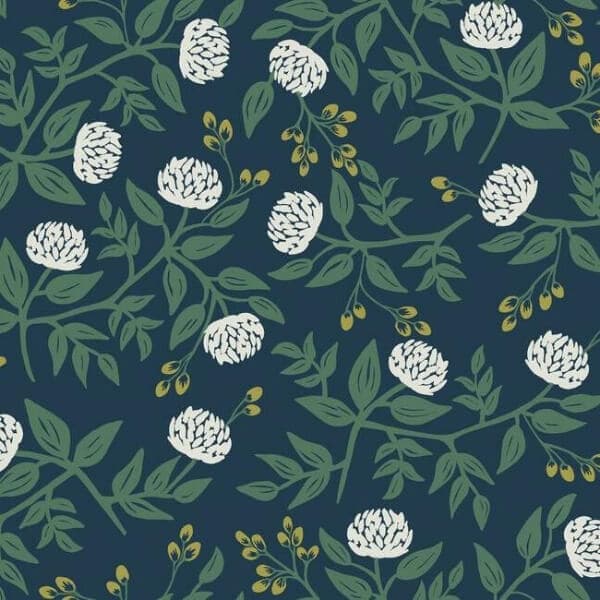 Peonies Wallpaper- Navy