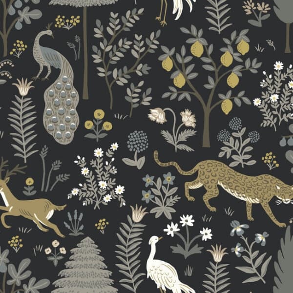 Menagerie Wallpaper- Black