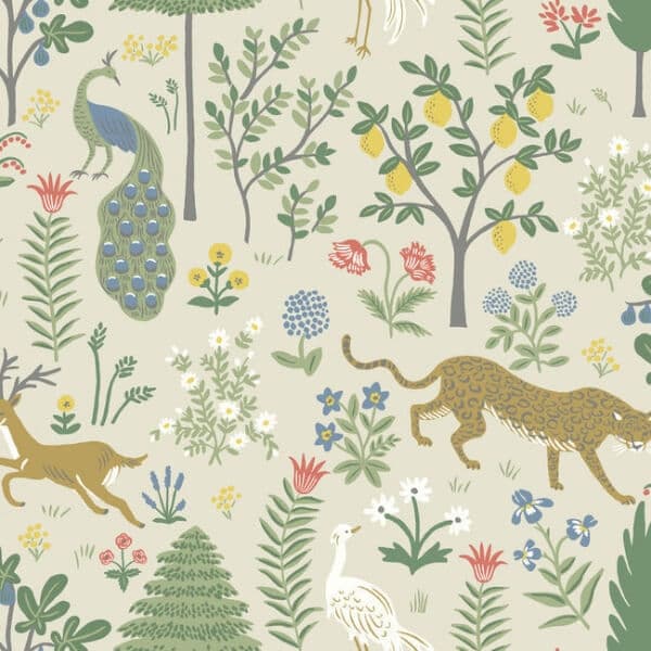 Menagerie Wallpaper- Cream