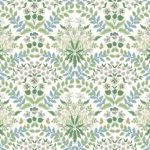 Bramble Wallpaper- Blue/Green