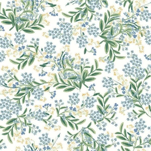 Cornflower Wallpaper- White