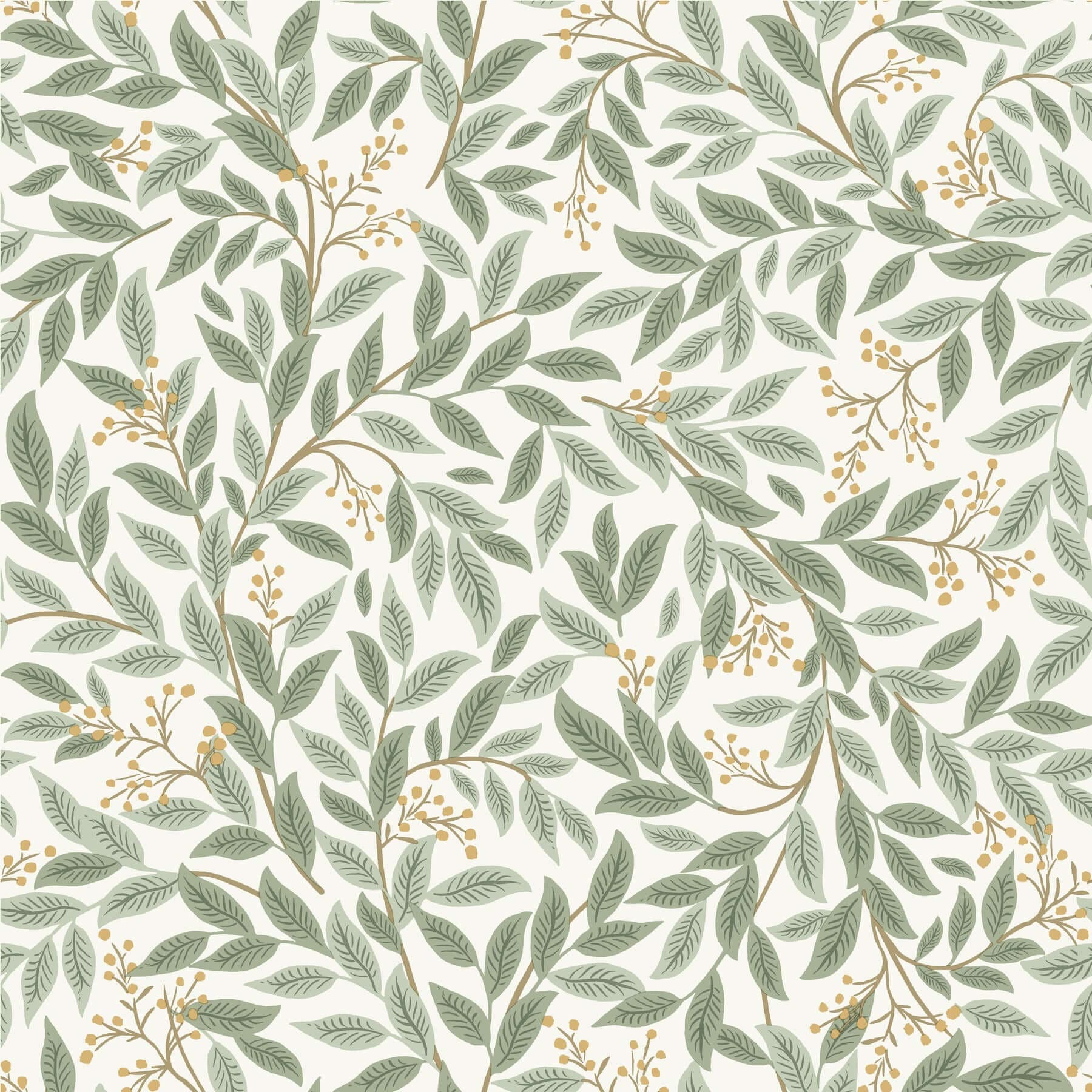 Willowberry Wallpaper- Sage & White