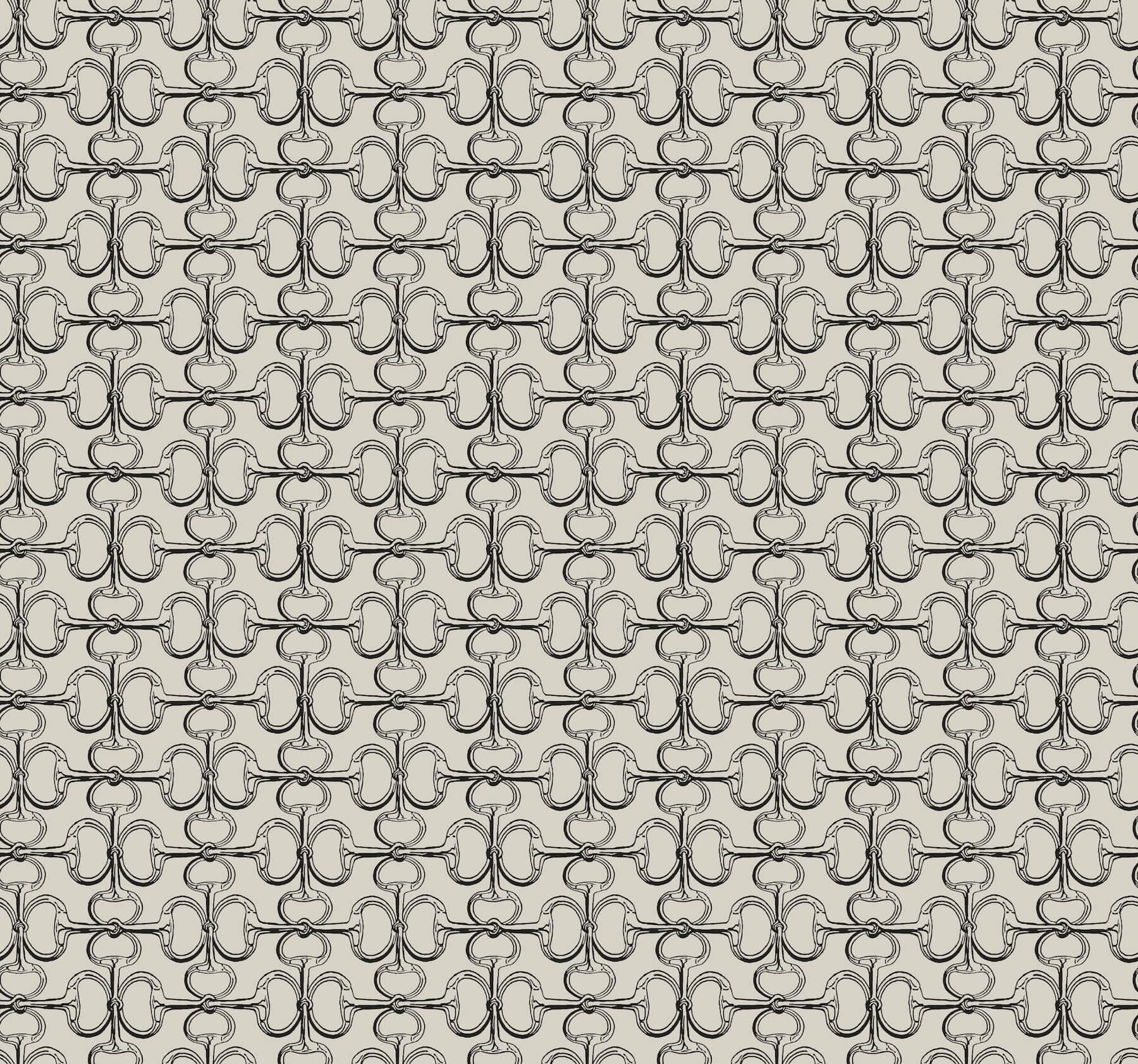 Polo Taupe Horse Bits Wallpaper