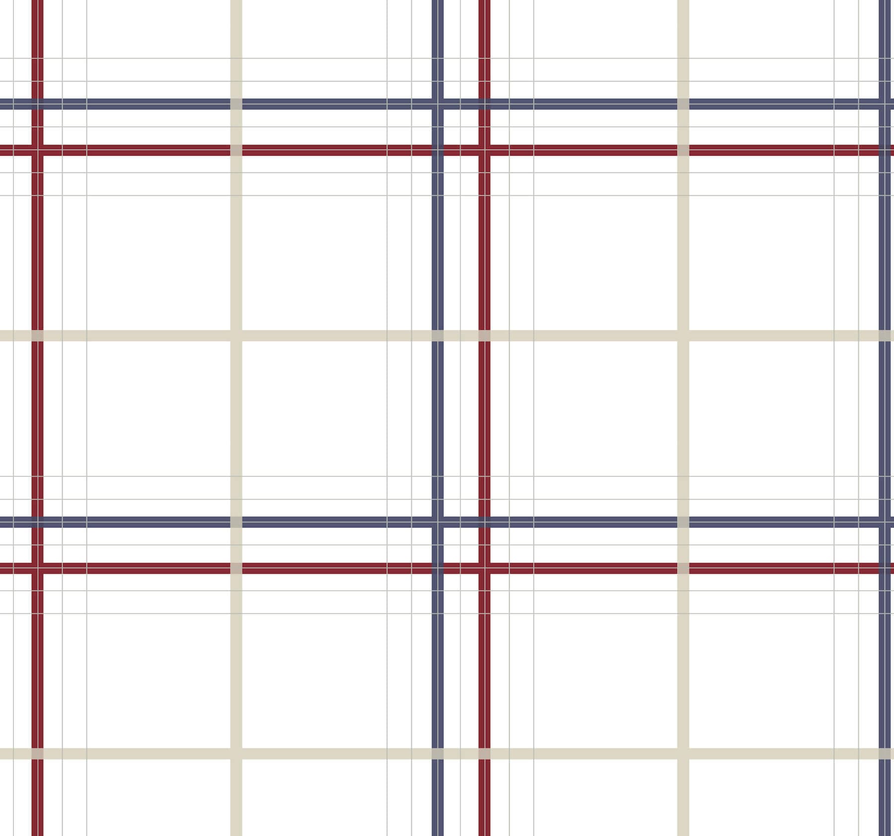 Lakeside Plaid Red Tailored Wallpaper