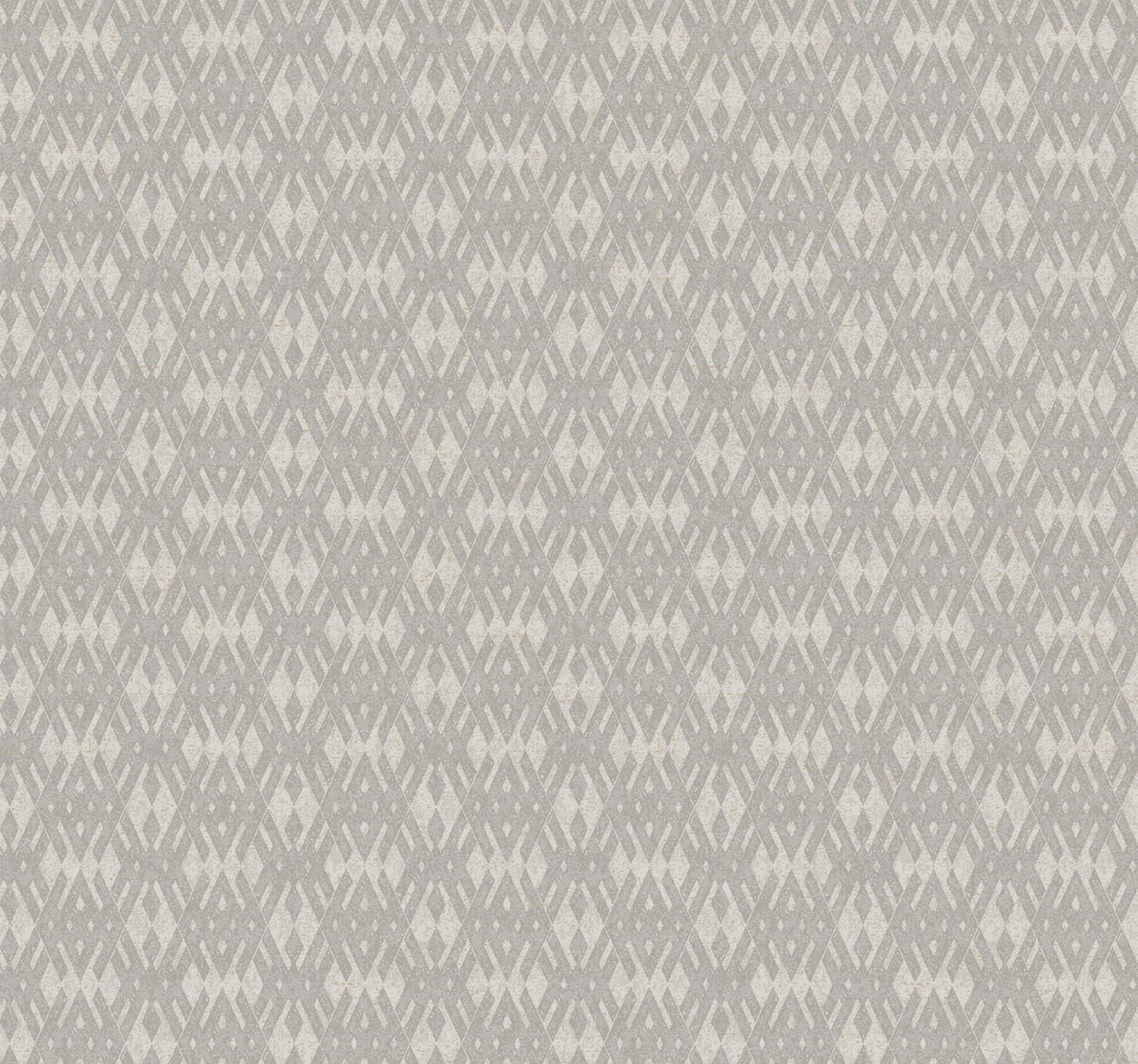 Radcliffe Grey Diamond Motif Wallpaper