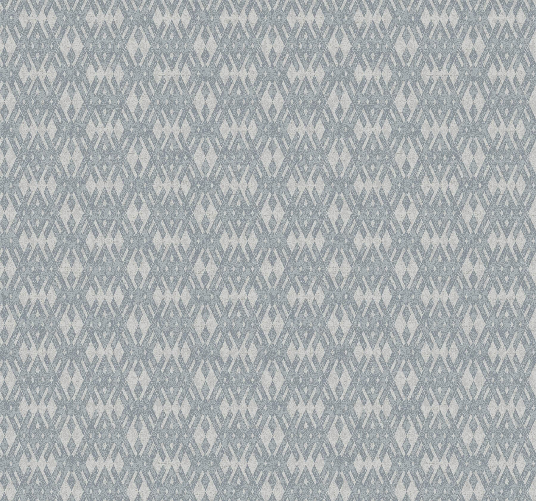 Radcliffe Blue Diamond Motif Wallpaper