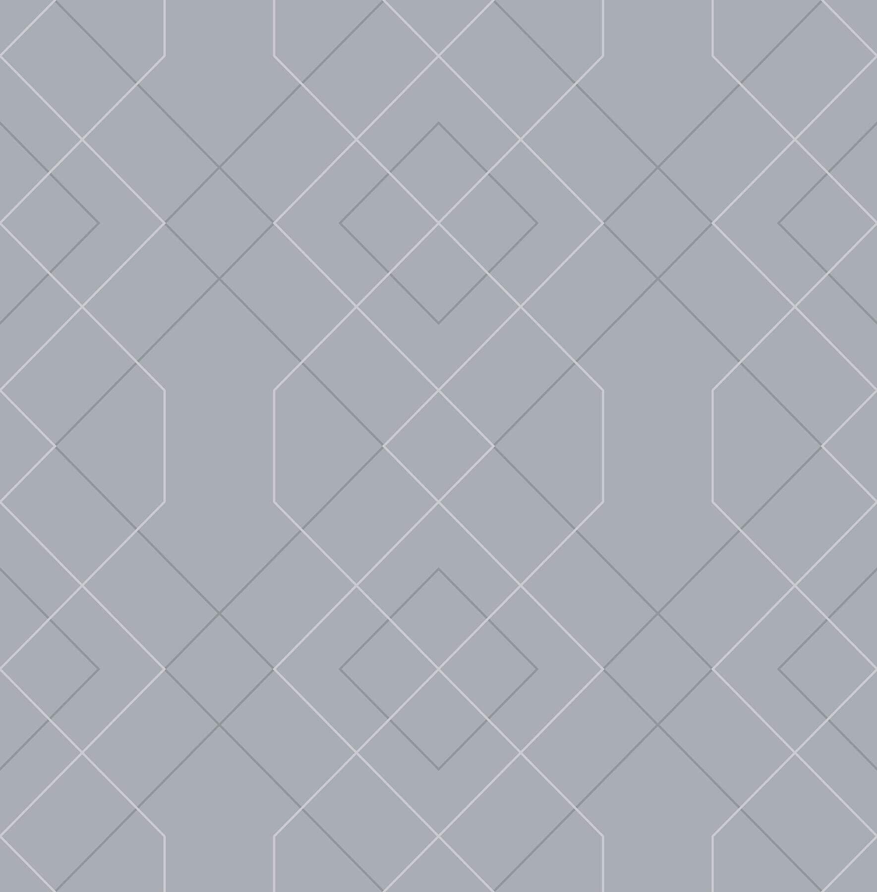 Ballard Pewter Geometric Wallpaper- Scott Living