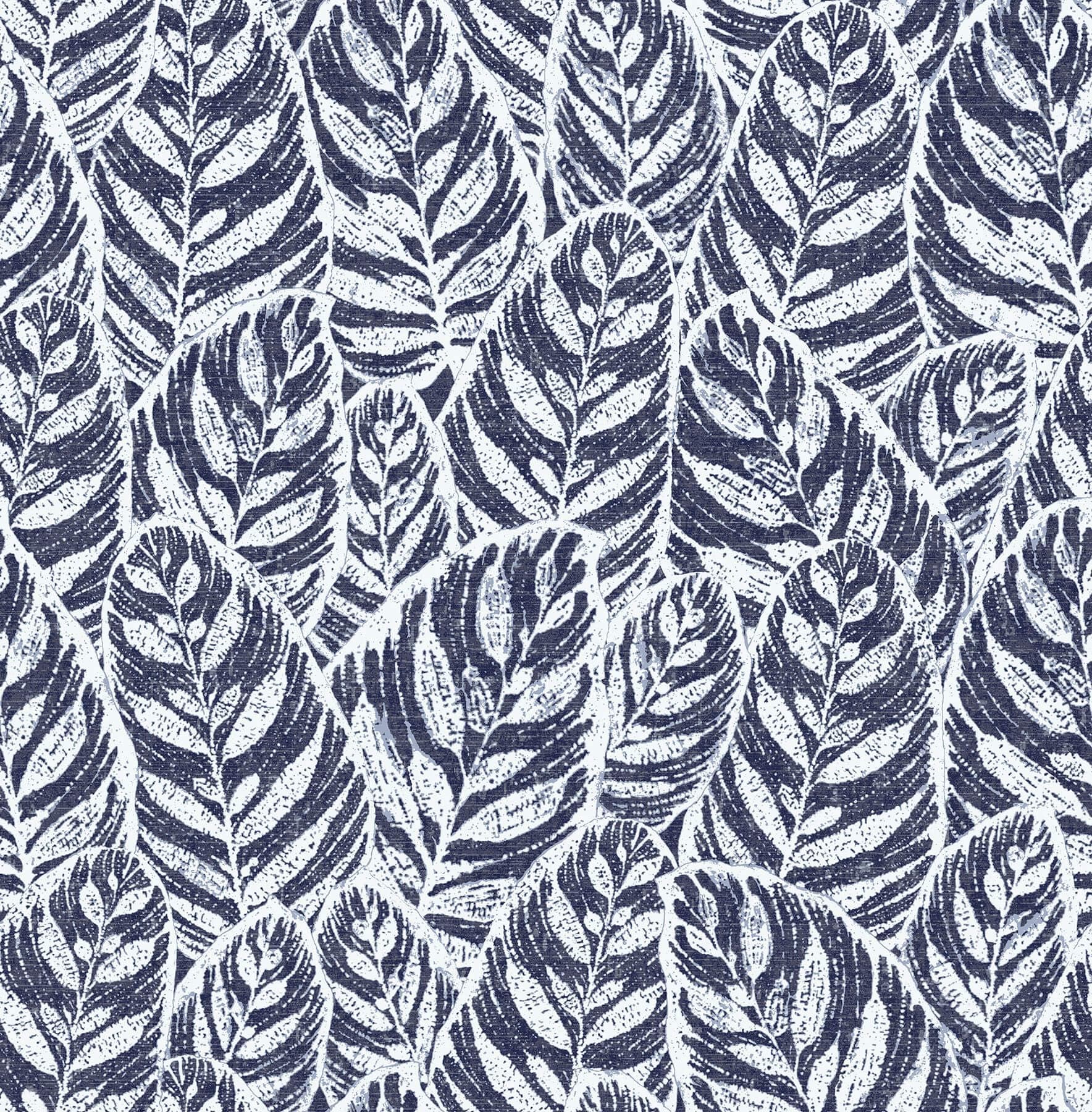 Del Mar Indigo Botanical Wallpaper- Scott Living