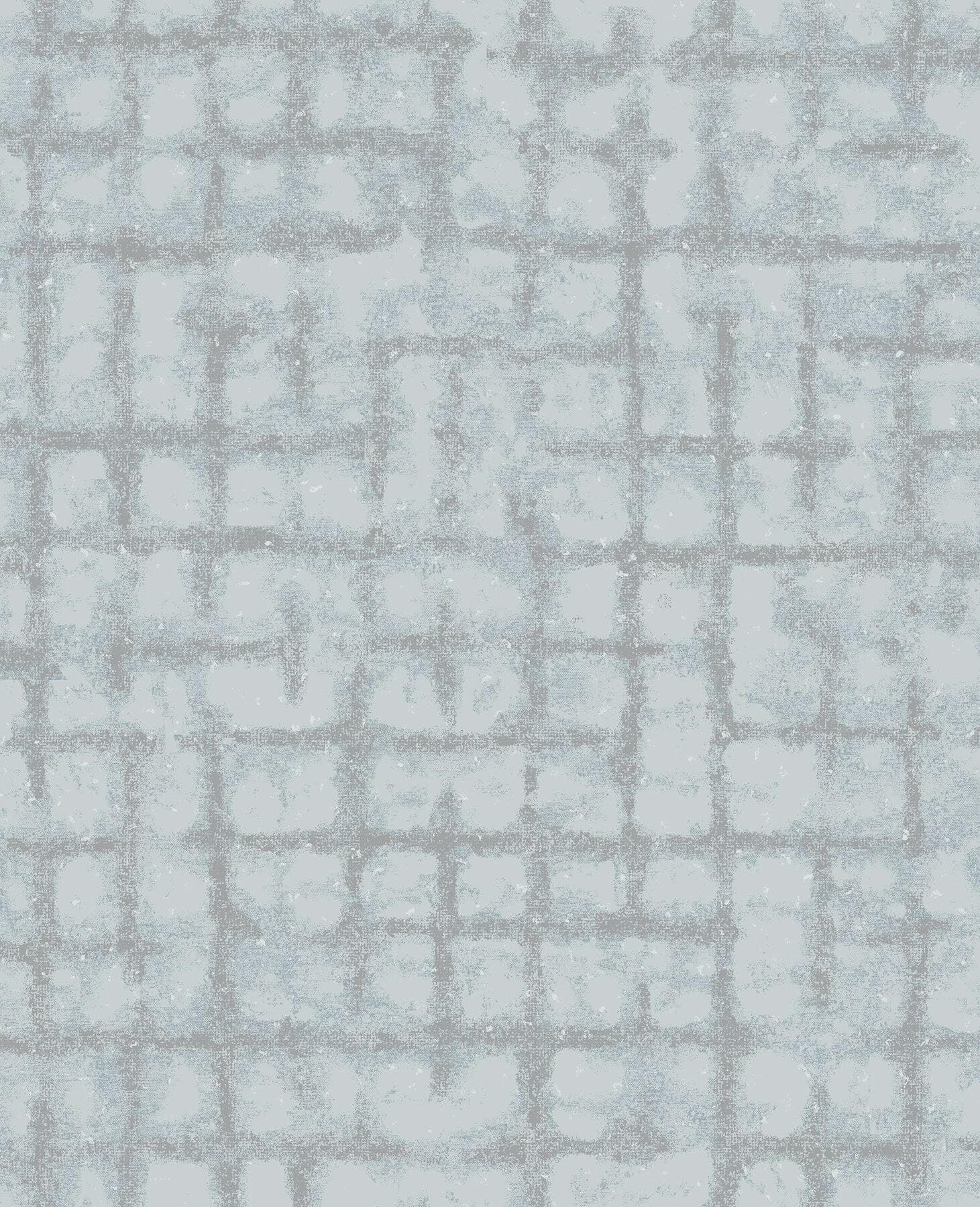 Shea Sky Blue Distressed Geometric Wallpaper- Scott Living