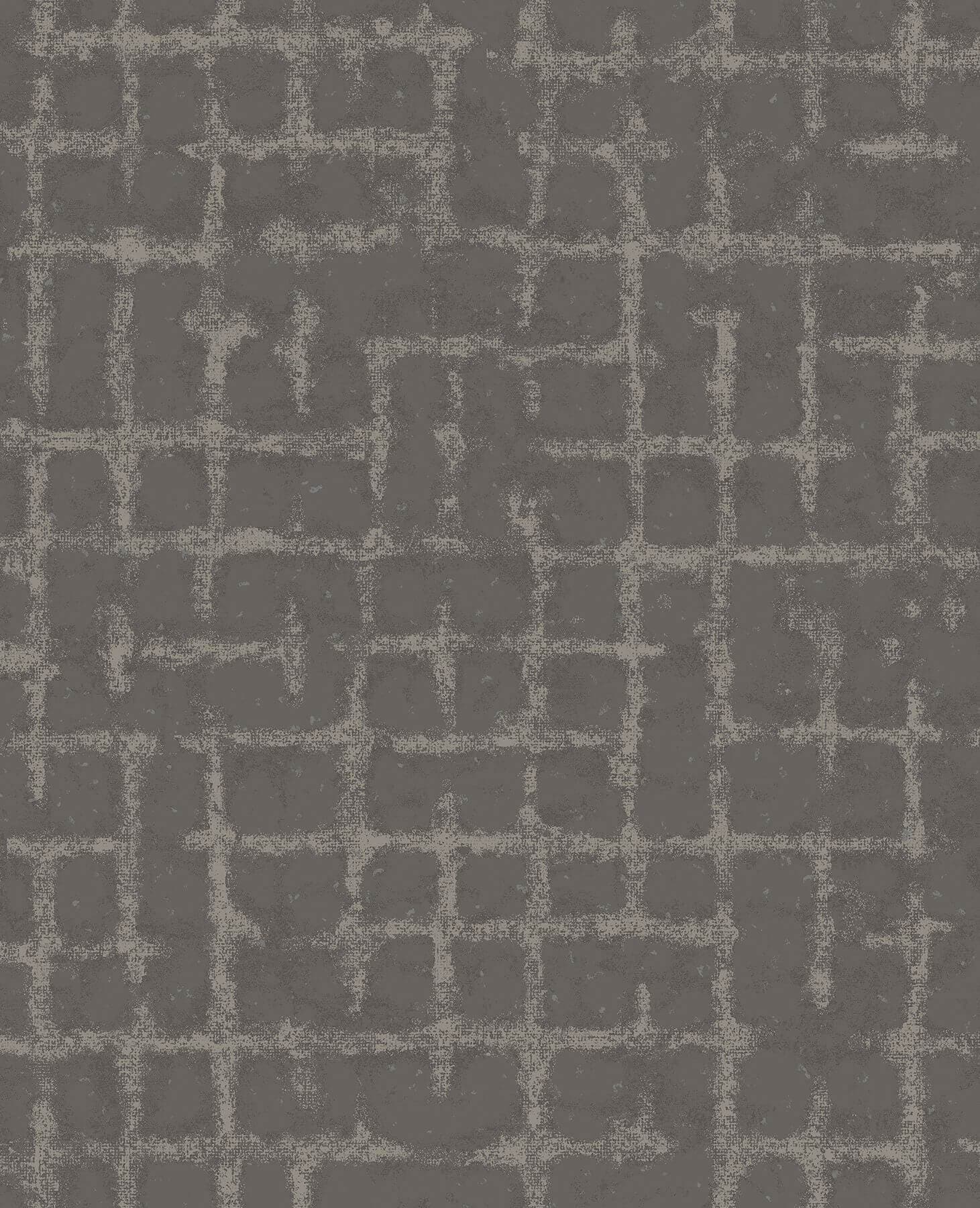 Shea Charcoal Distressed Geometric Wallpaper- Scott Living