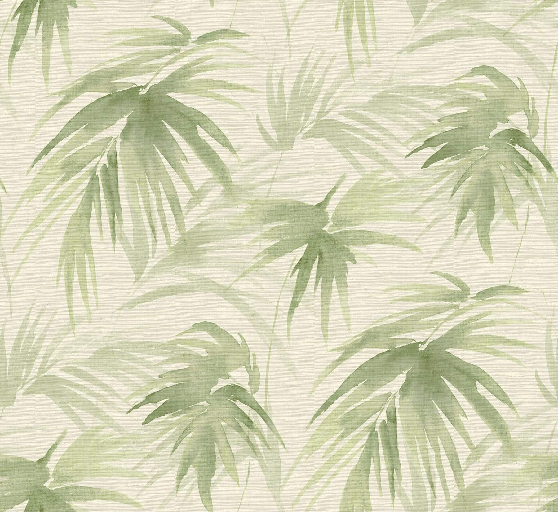 Darlana Green Grasscloth Wallpaper- Scott Living