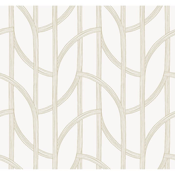 Salvo Gold Curved Contours Wallpaper