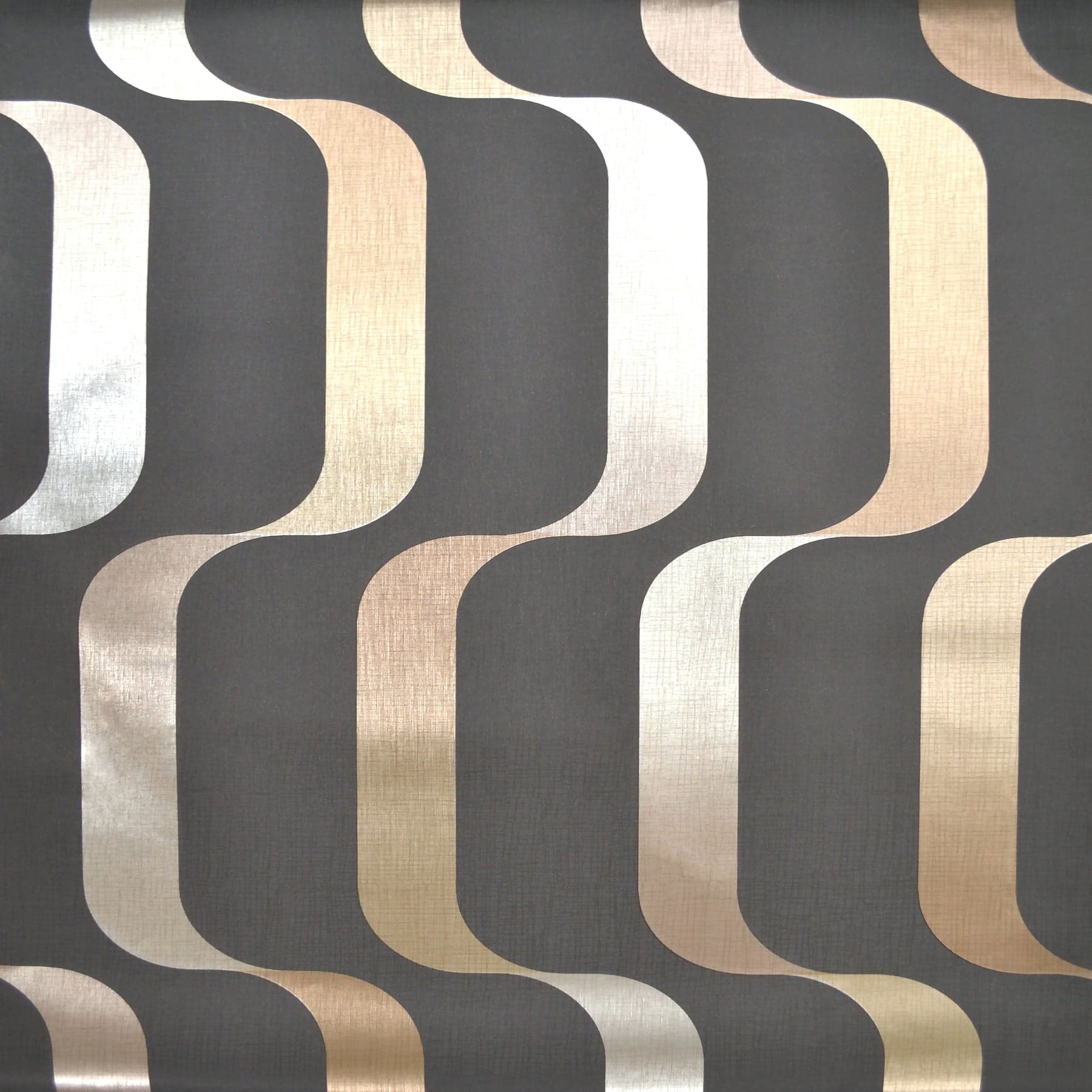 Ribbon Black/Taupe Wallpaper