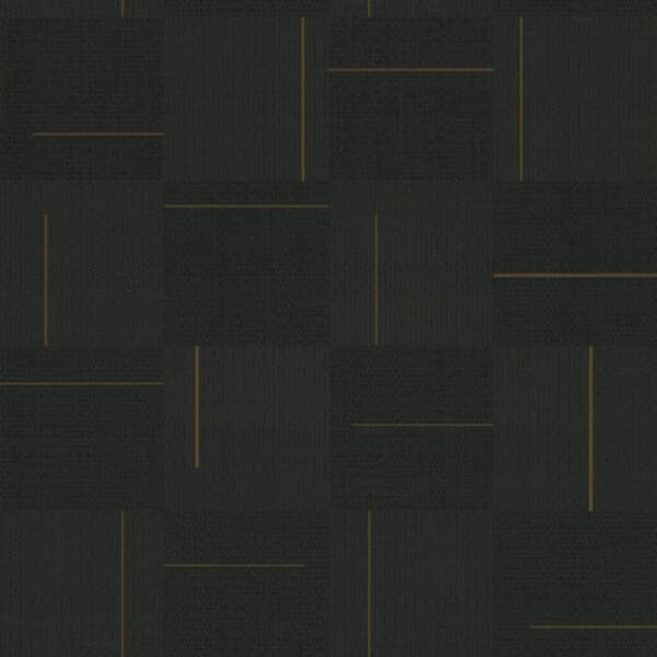 Geo Block Weave Wallpaper- Black