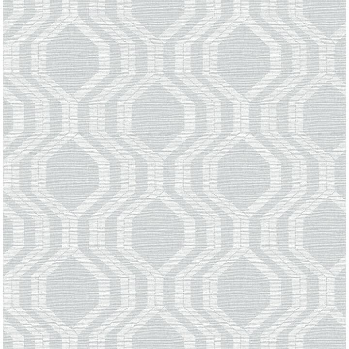 Burton Pewter Modern Ogee Wallpaper