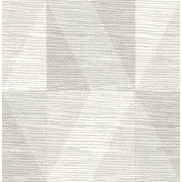 Winslow Bone Geometric Faux Grasscloth Wallpaper