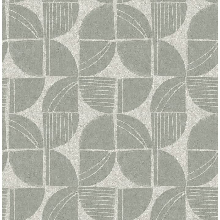 Baxter Sea Green Semicircle Mosaic Wallpaper