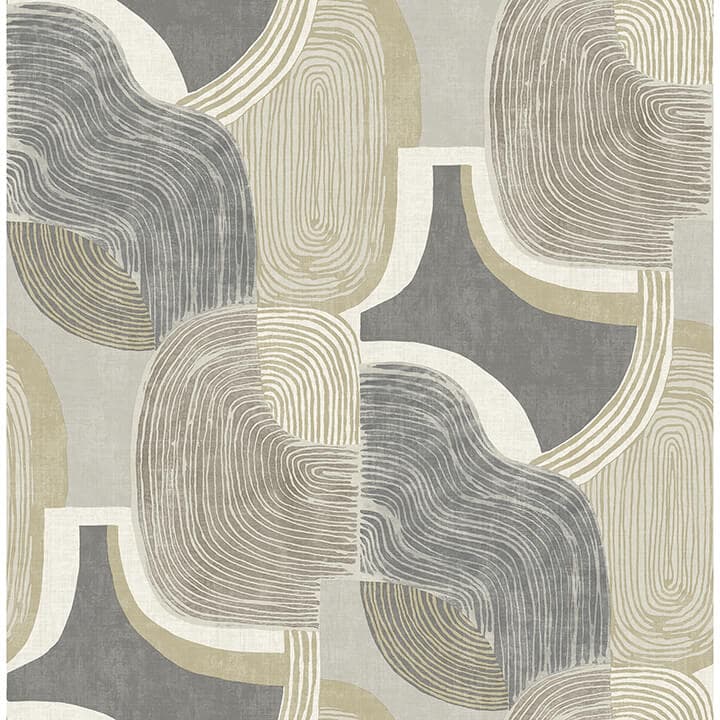 Hollace Slate Geometric Wallpaper