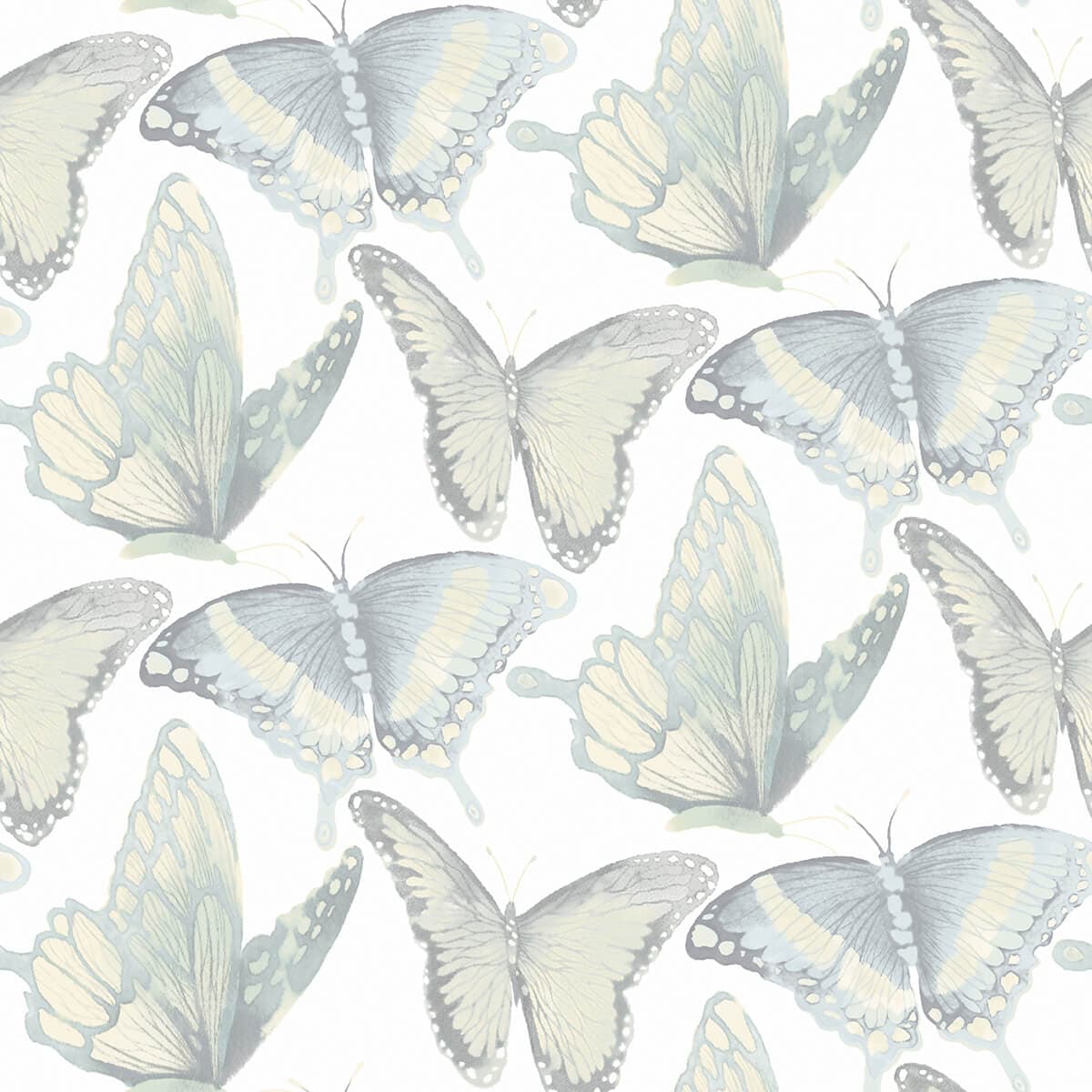 Janetta Mint Butterfly Wallpaper