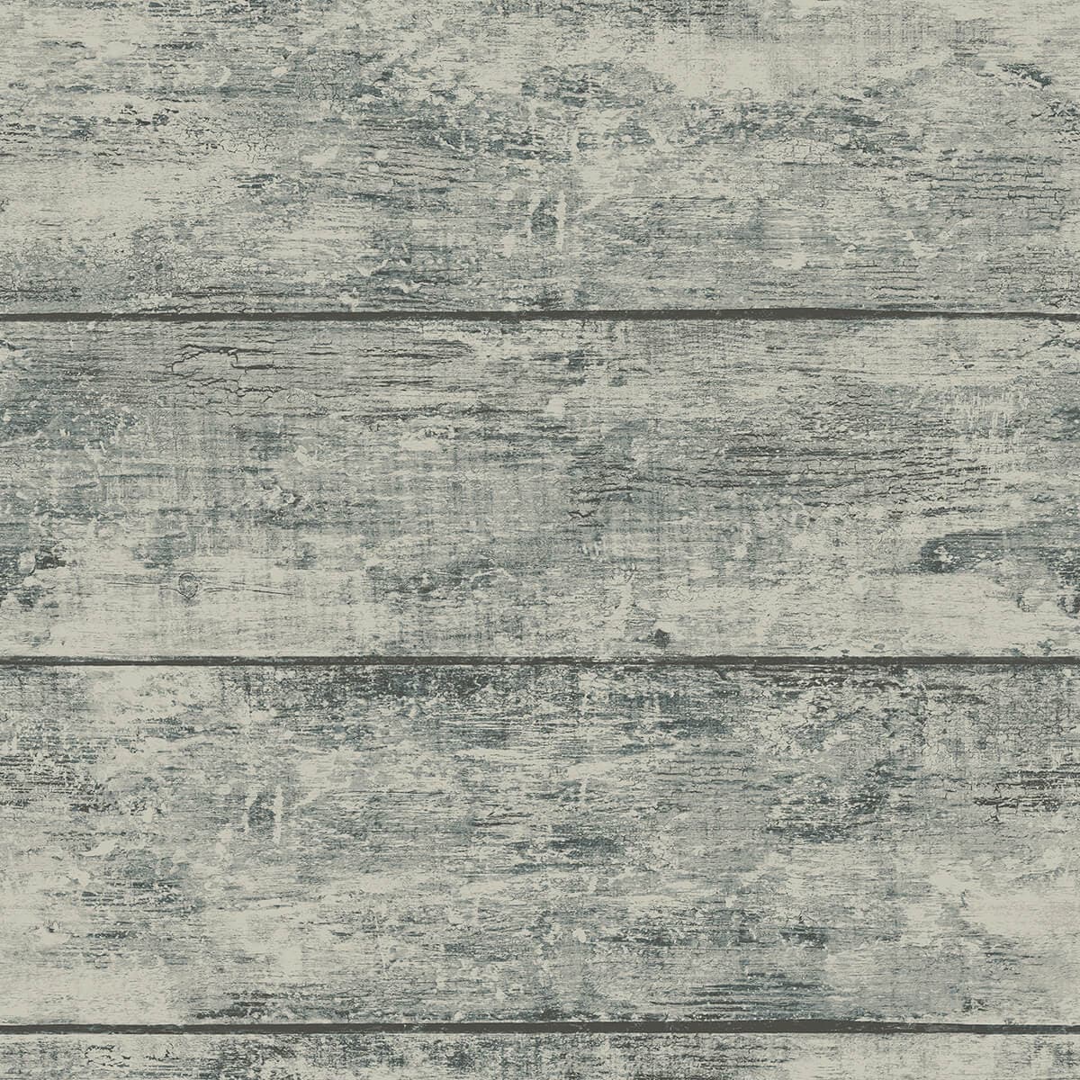 Cabin Teal Wood Planks Wallpaper
