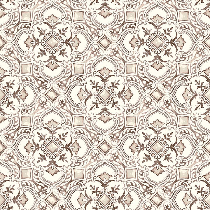 Marjoram Blush Floral Tile Wallpaper